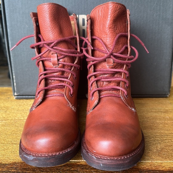 Frye Veronica Combat Boot Red Clay 6.5 - Picture 3 of 12